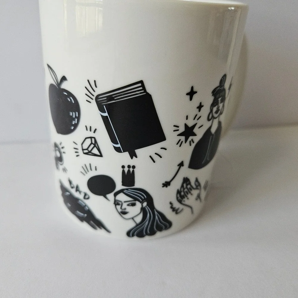 RARE ERNESTO Girl Power Ceramic Coffee Mug Cup Black Cat Lazy Queen Slay‎ Bossy